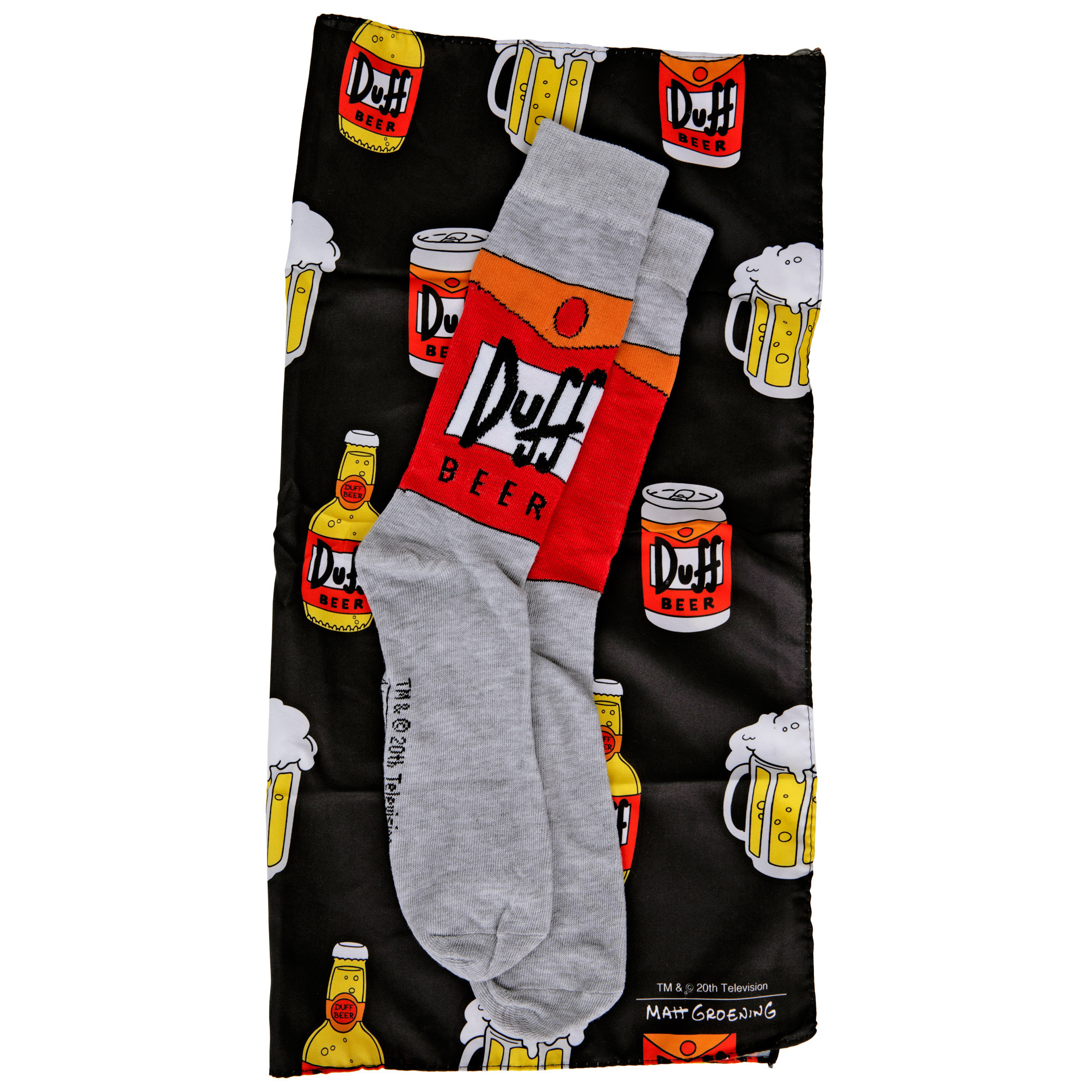 The Simpsons Duff Beer Crew Sock and Face Mask Combo